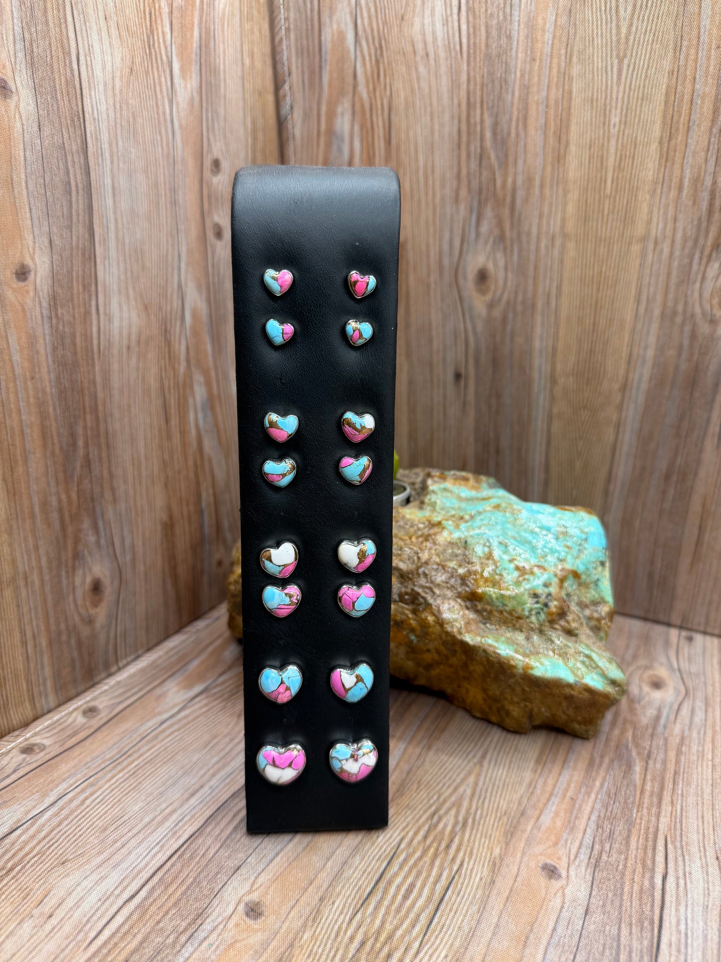 Cotton Candy Dahlia Stud Earrings