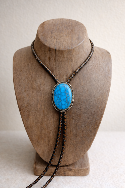 Kingman Turquoise Bolo Tie