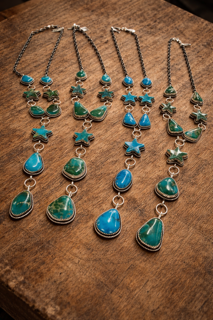 Kingman Turquoise Star Lariats