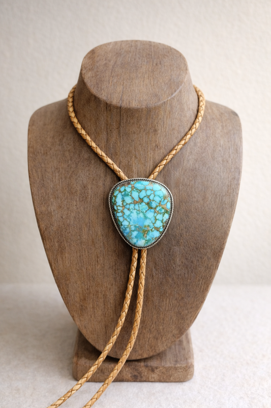 Kingman Turquoise Polychrome Bolo Tie