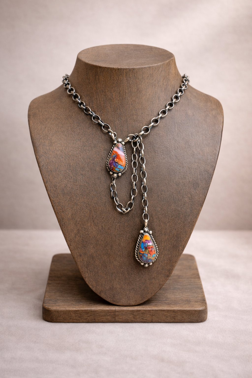 Orange Dahlia Lariat