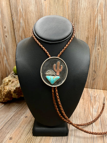 Copper Sunrise Bolo Tie