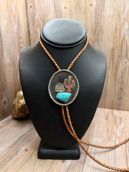 Copper Sunrise Bolo Tie