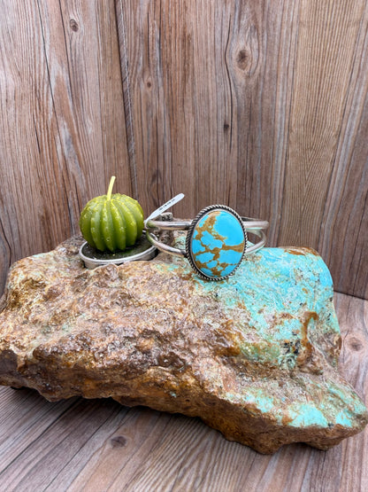 Kingman Gold Silver Cuff