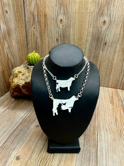 White Buffalo Cow Pendants