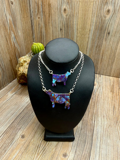 Mohave Purple Cow Pendants