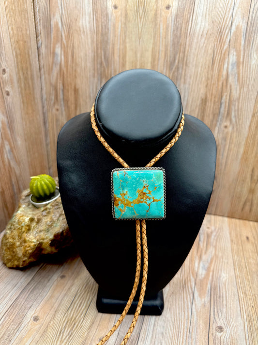 Kingman Turquoise Bolo Tie