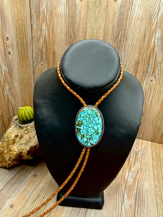 Kingman Turquoise Polychrome Bolo Tie