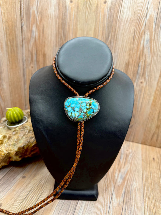 Kingman Turquoise Polychrome Bolo Tie