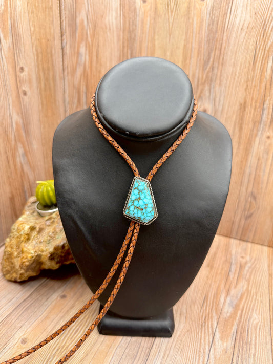 Kingman Turquoise Polychrome Bolo Tie