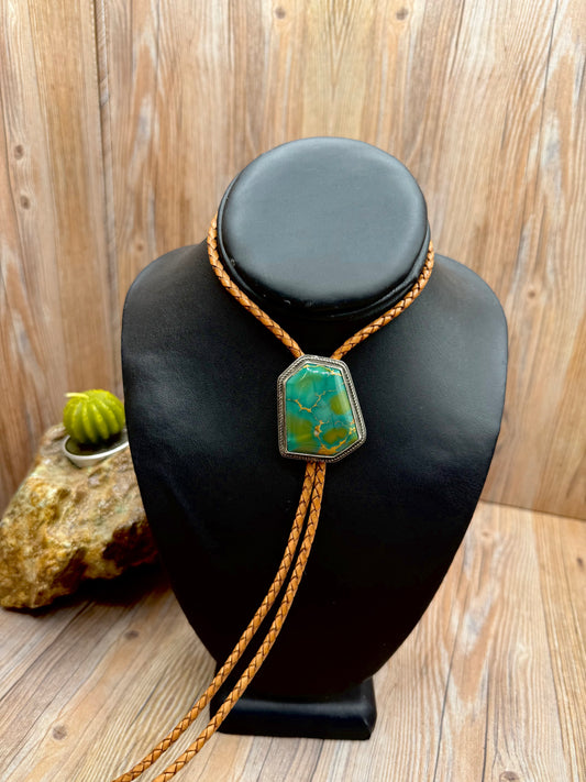 Kingman Turquoise Bolo Tie