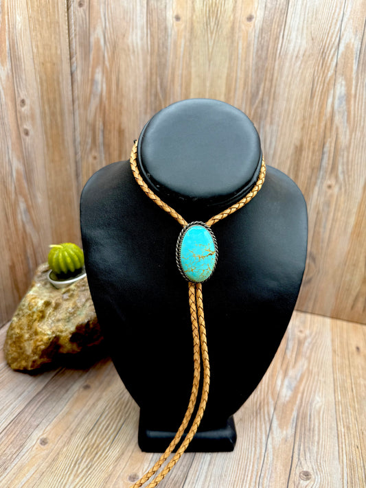 Kingman Turquoise Bolo Tie