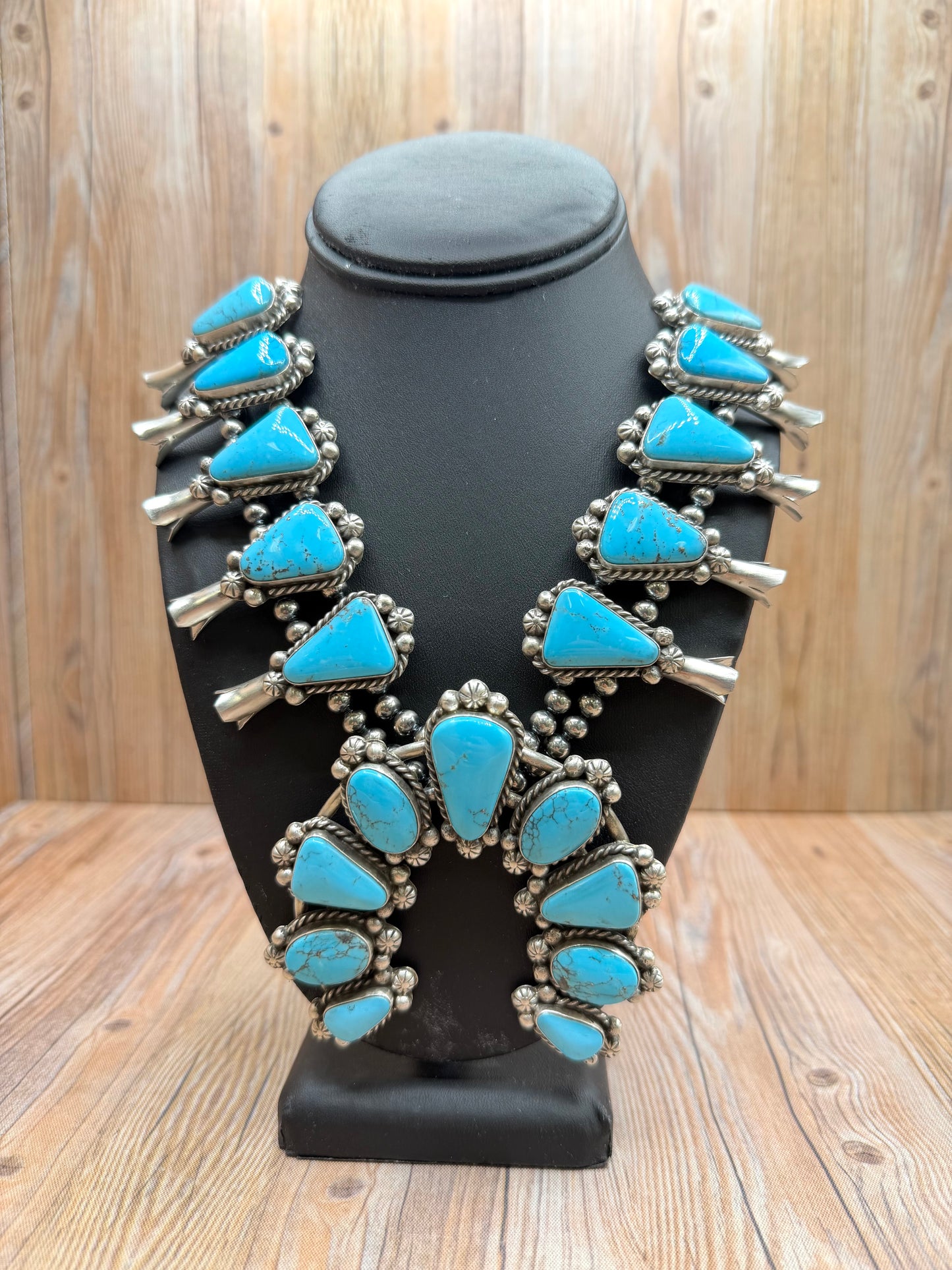 Kingman Turquoise Squash Blossom