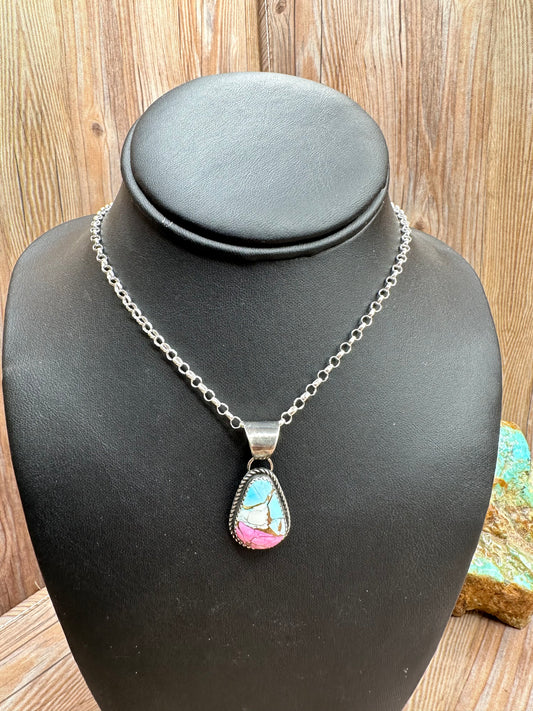 Cotton Candy Dahlia Necklace