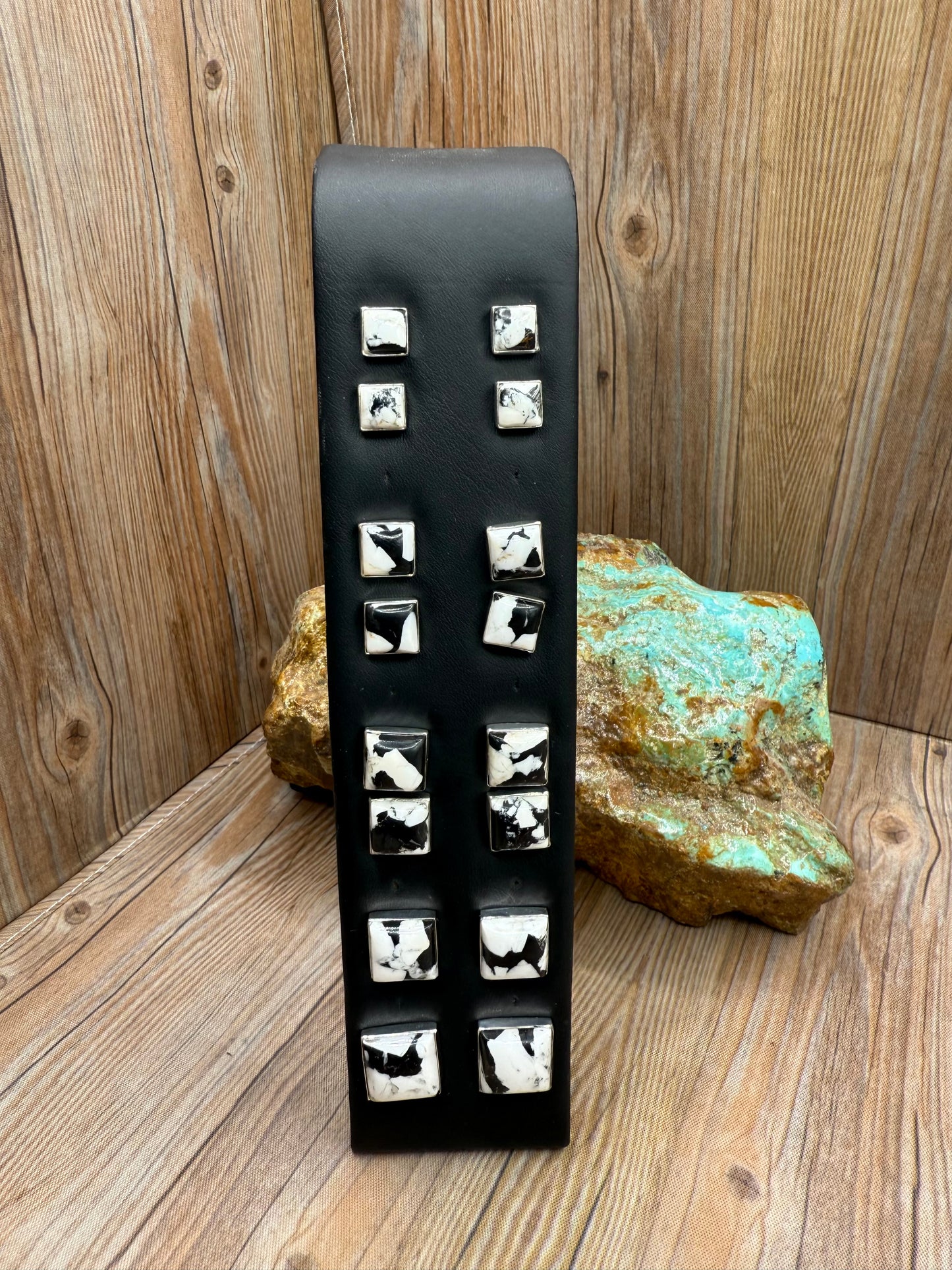 White Buffalo Stud Earrings