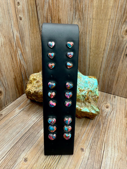 Orange Dahlia Stud Earrings