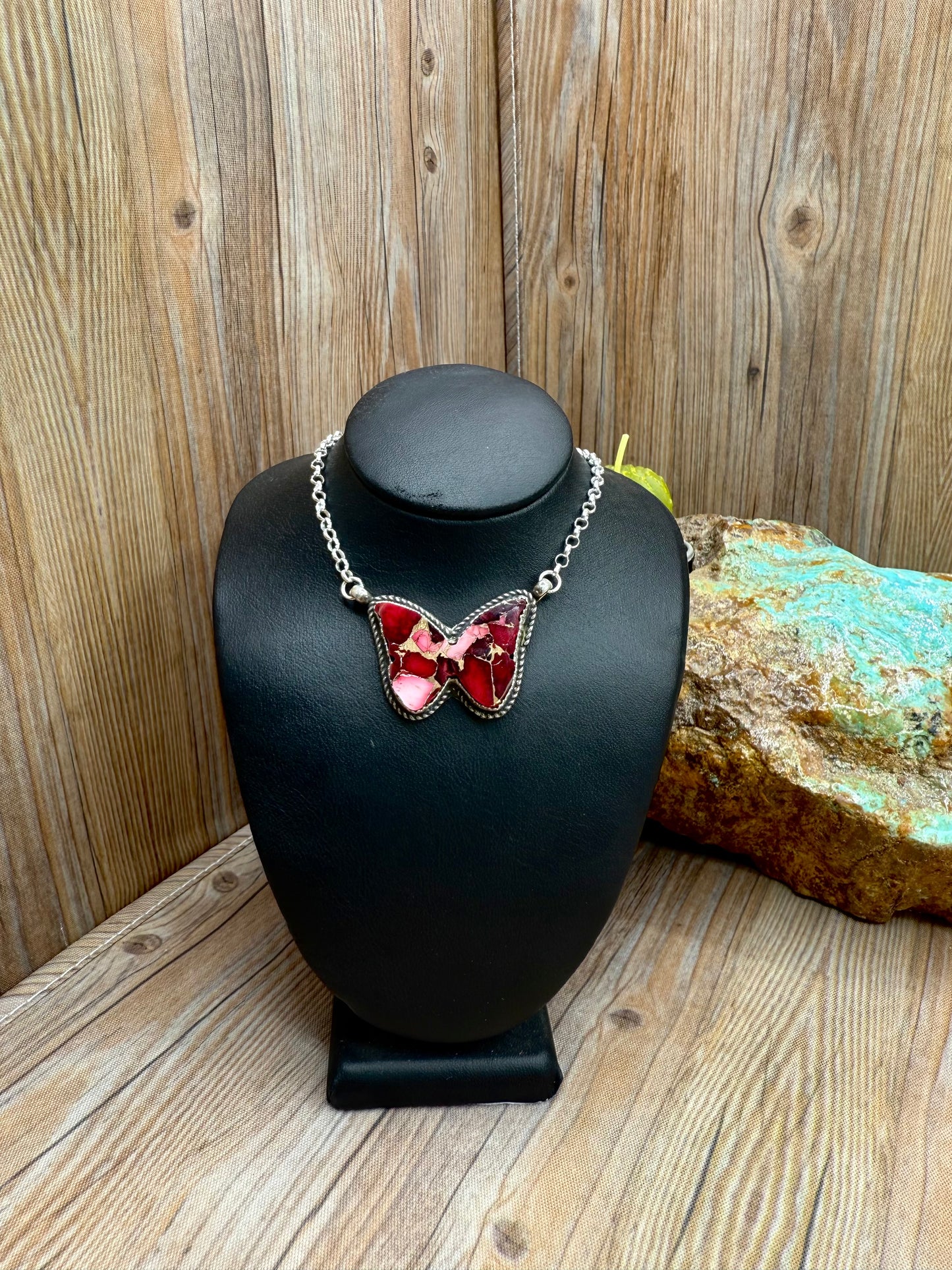 Dahlia Rose Butterfly Necklace