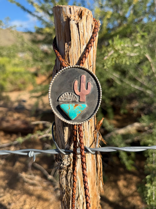 Copper Sunrise Bolo Tie