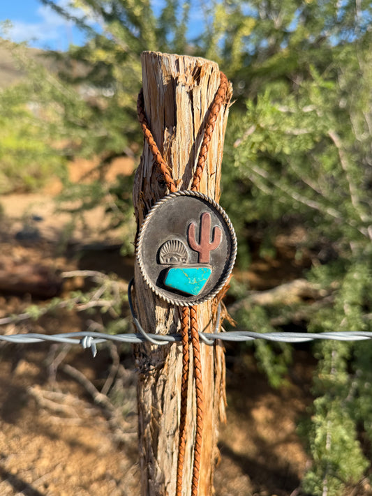 Copper Sunrise Bolo Tie
