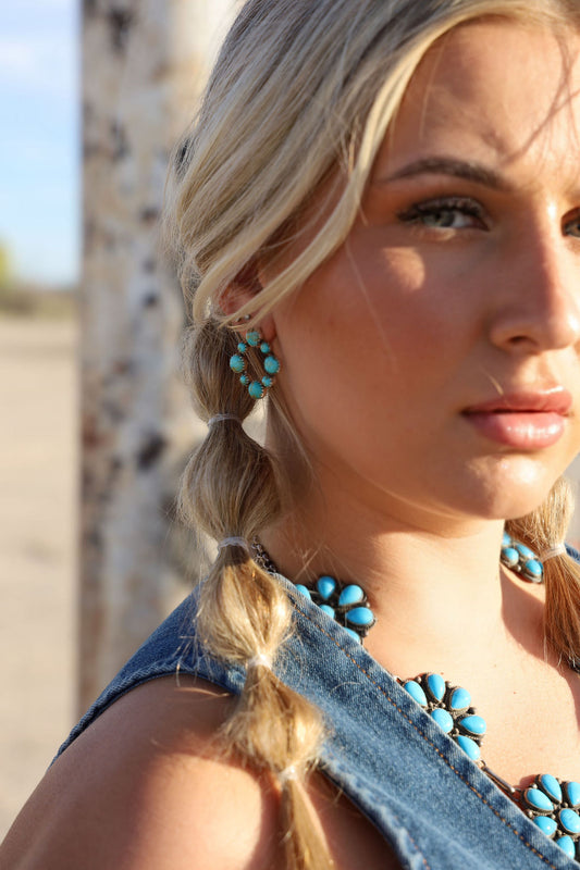 Kingman Turquoise Lewis Studs