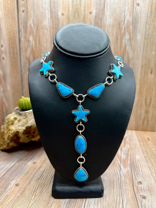 Kingman Turquoise Star Lariat