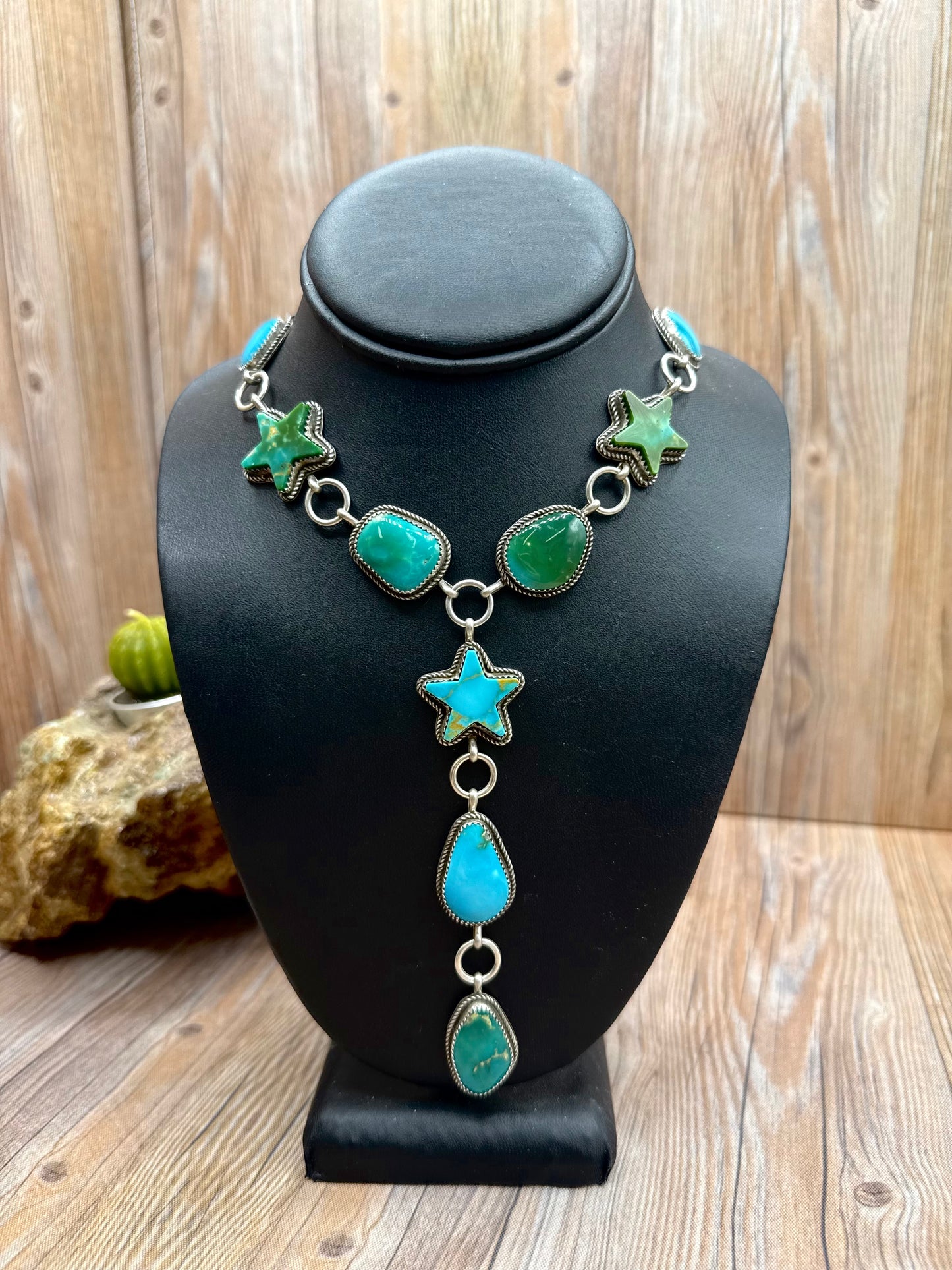Kingman Turquoise Star Lariat