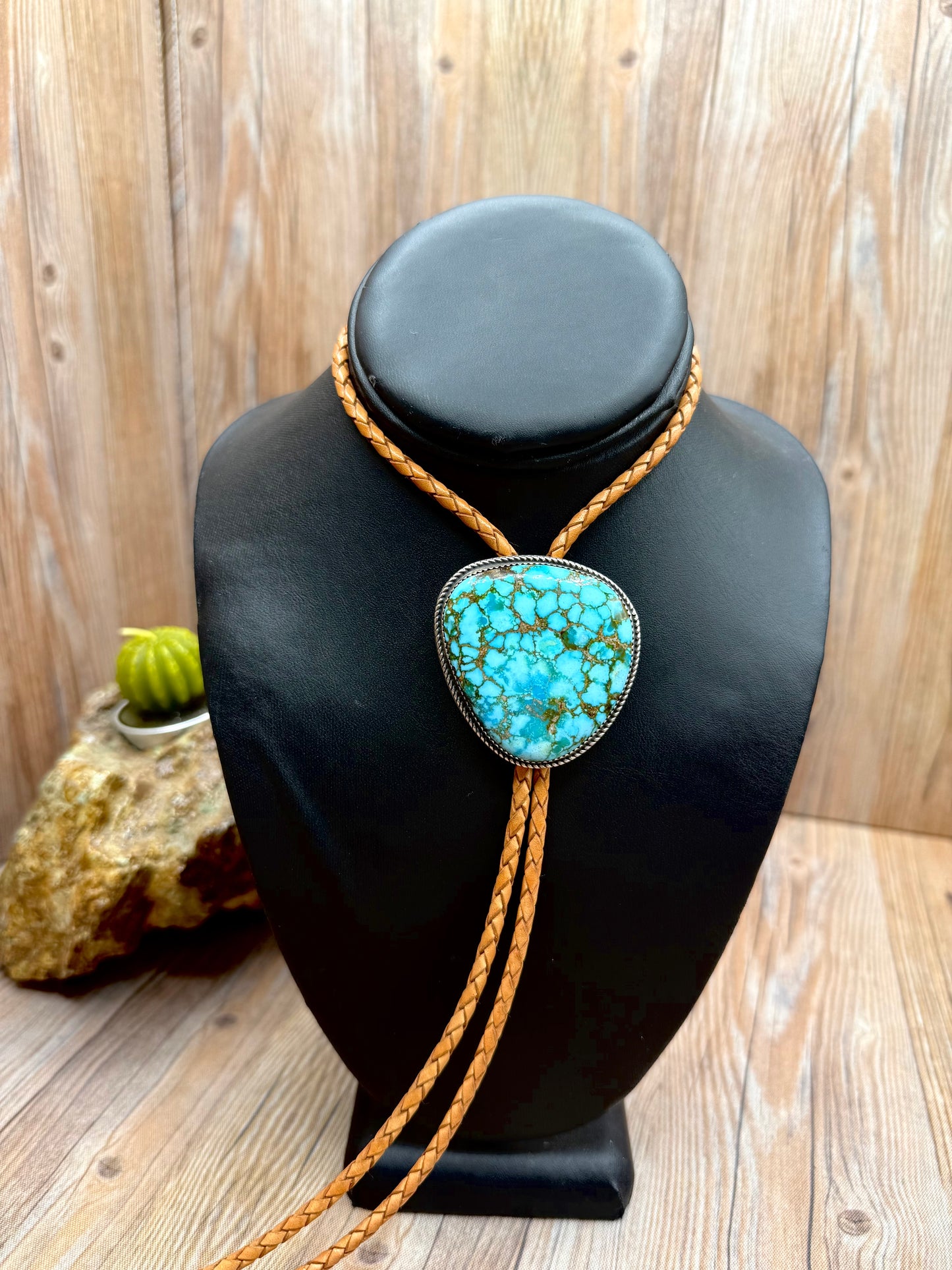Kingman Turquoise Polychrome Bolo Tie