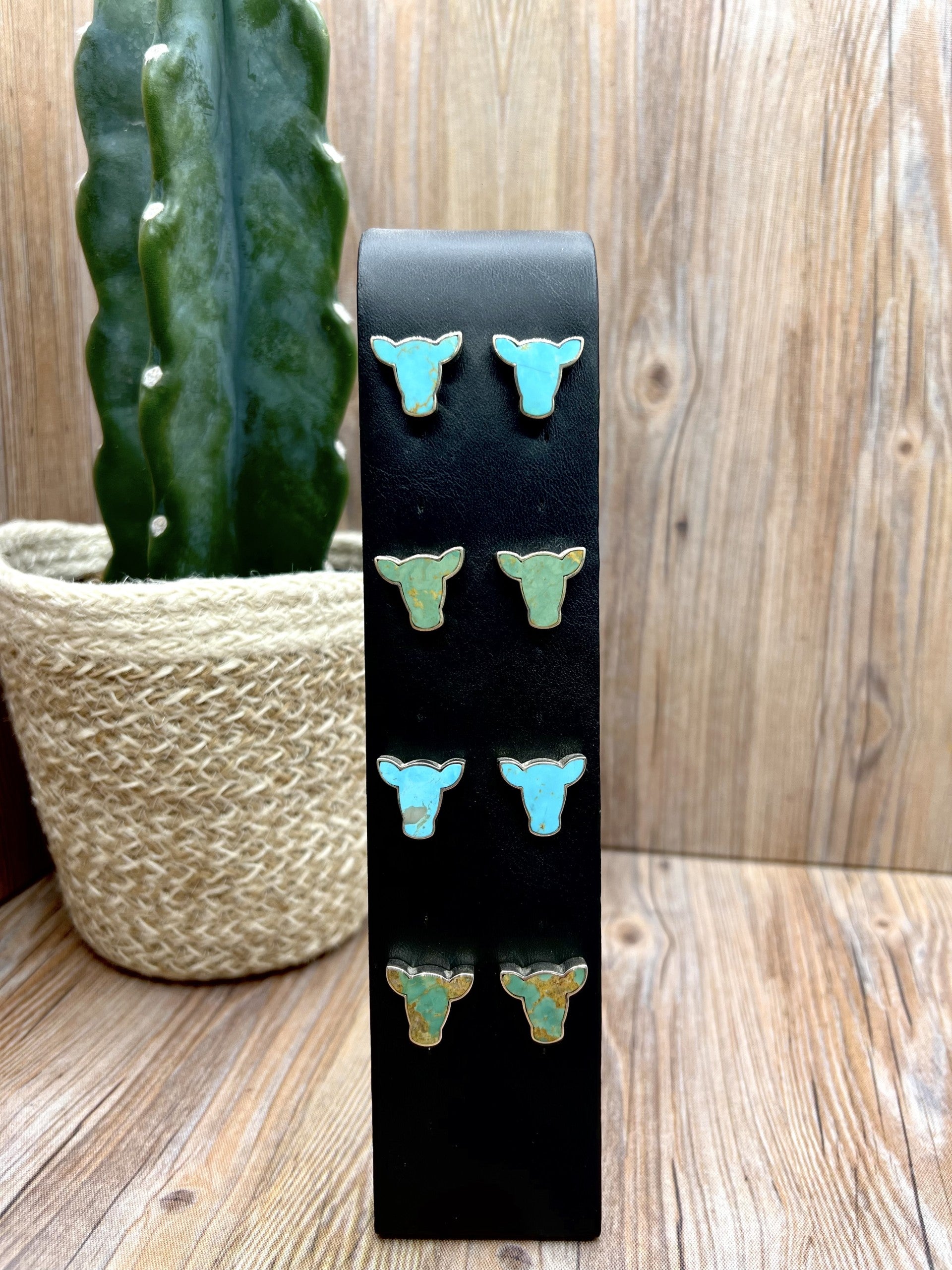 Large Turquoise Stampede Studs