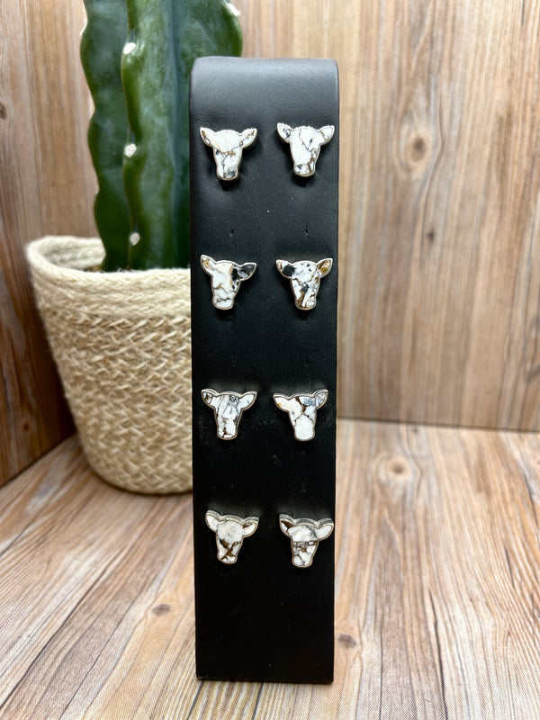 Large White Buffalo Stampede Studs