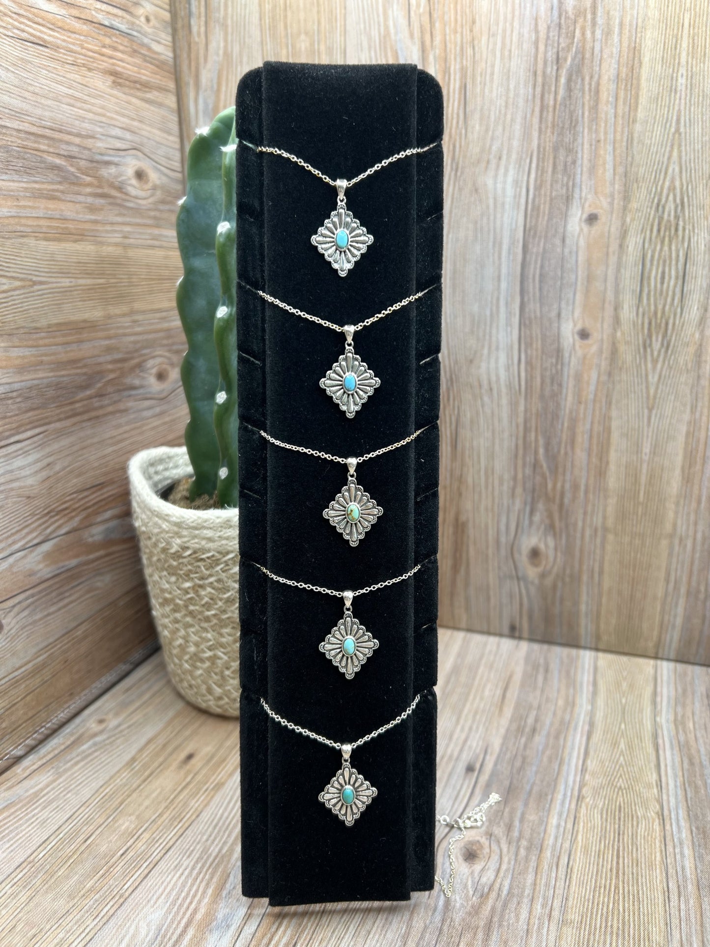 Sunrise Concho Pendant Necklace