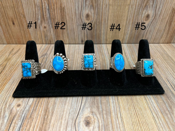 Kingman Turquoise Mens Rings