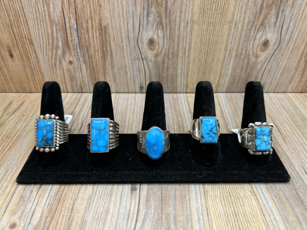 Kingman Turquoise Mens Rings