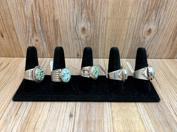 Number 8 Turquoise Mens Rings