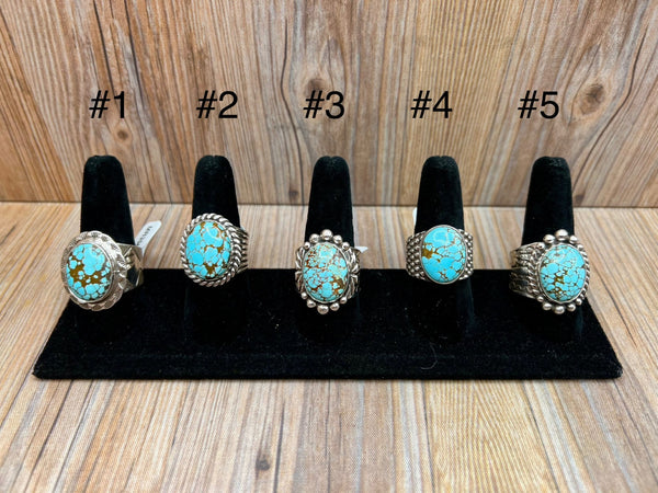 Number 8 Turquoise Mens Rings