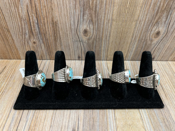 Number 8 Turquoise Mens Rings