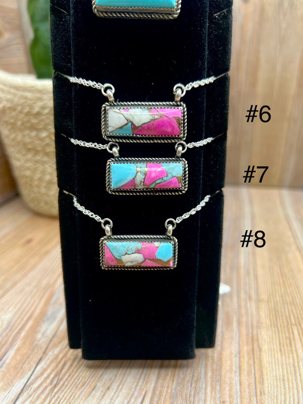 Medium Wrapped Bar Necklaces