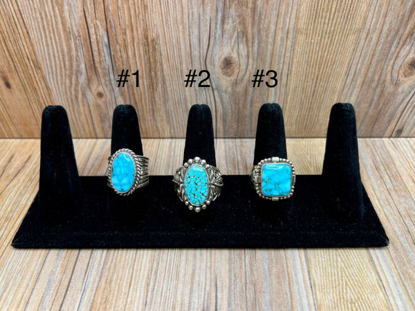 Kingman Turquoise Mens Rings