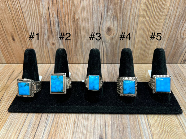 Kingman Turquoise Mens Rings