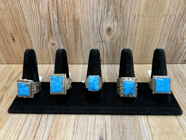 Kingman Turquoise Mens Rings