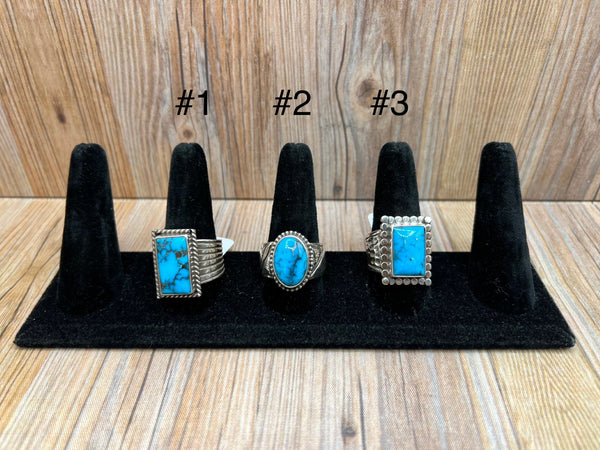 Kingman Turquoise Mens Rings