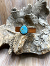 Kingman Turquoise Leather Cuffs