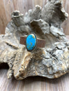 Kingman Turquoise Leather Cuffs