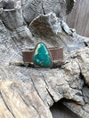 Kingman Turquoise Leather Cuffs