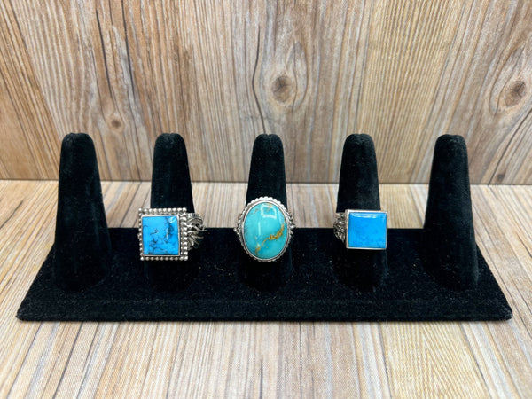 Kingman Turquoise Mens Rings