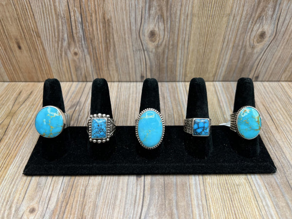 Kingman Turquoise Mens Rings