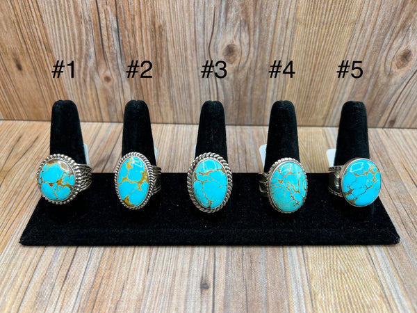 Kingman Turquoise Mens Rings