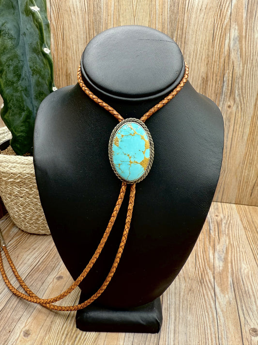 Kingman Turquoise Bolo Tie