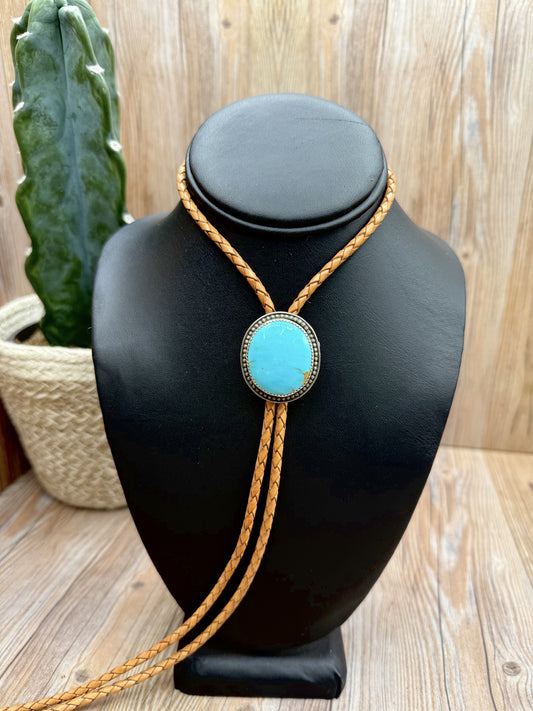 Kingman Turquoise Bolo Tie
