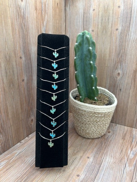 Inlaid Cactus Necklace