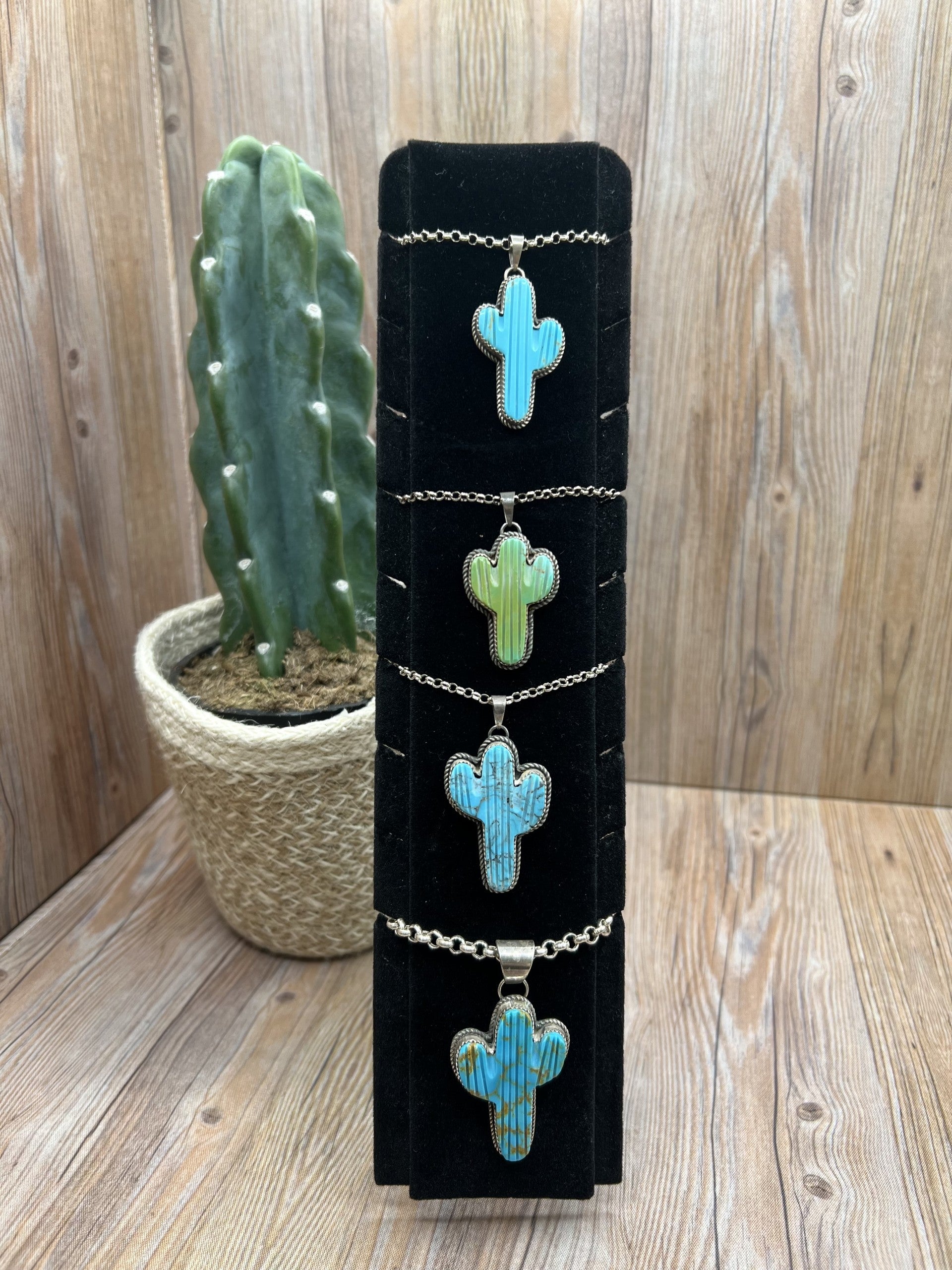 Turquoise Cactus Necklaces